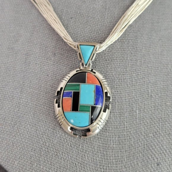 CAROLYN POLLACK 10-Strand Liquid Silver Necklace, Pendant, Earrings & Ri… - Picture 2 of 16